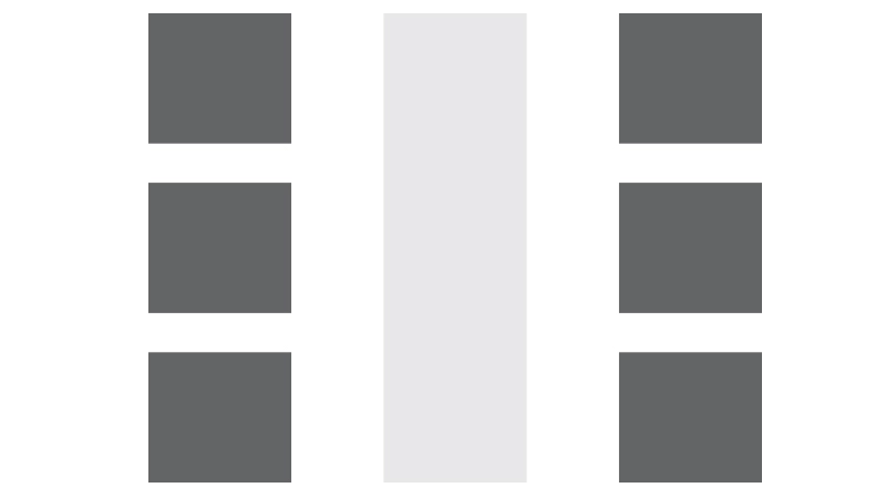 An example of symmetrical balance with blocks