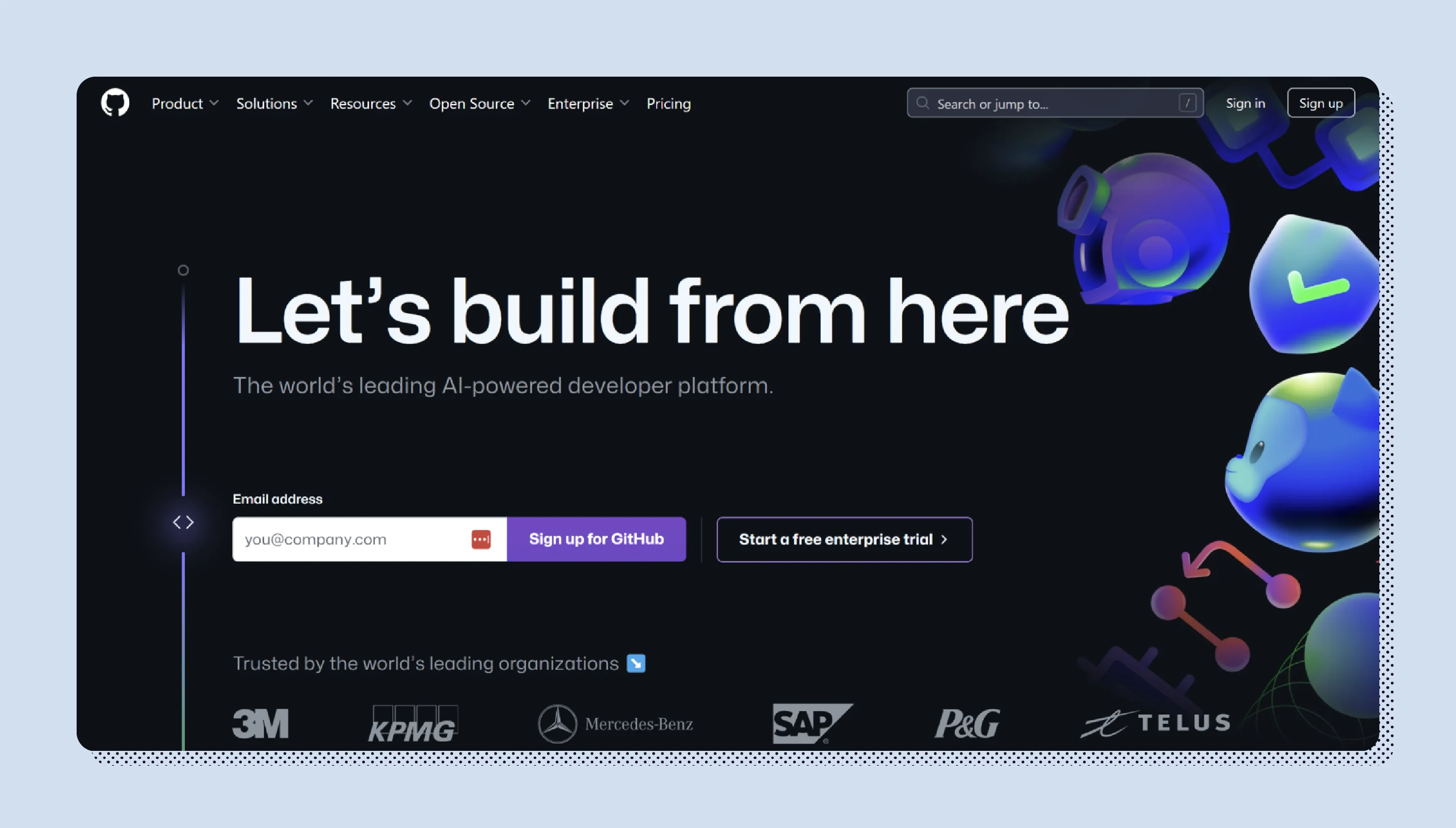 Screenshot of GitHub