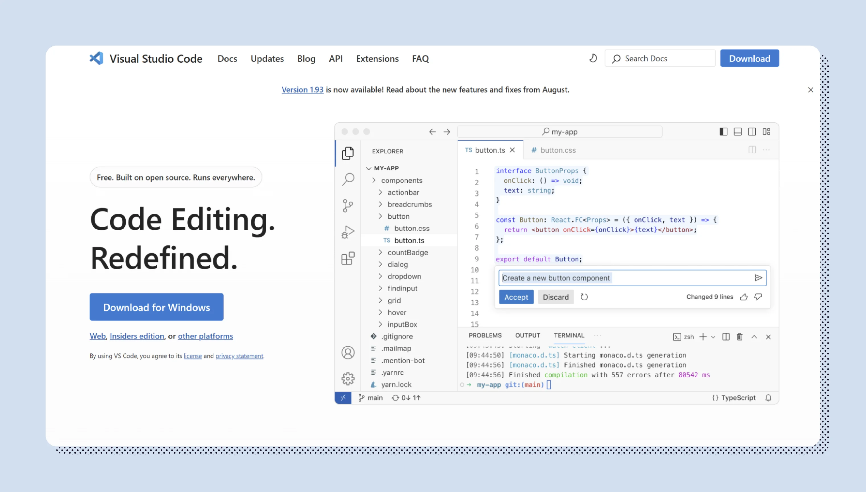 Screenshot of Visual Studio Code