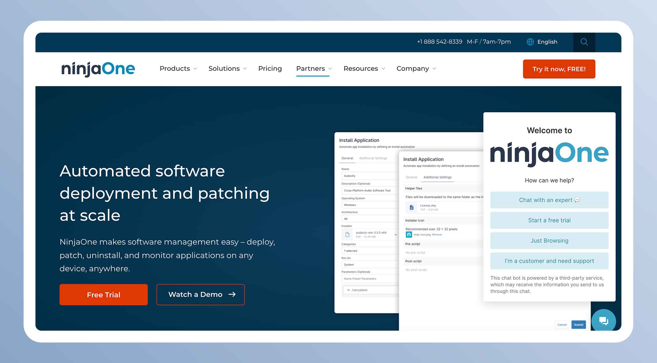 An illustration depicting a laptop with a rocket launching in front of it, surrounded by software deployment icons.