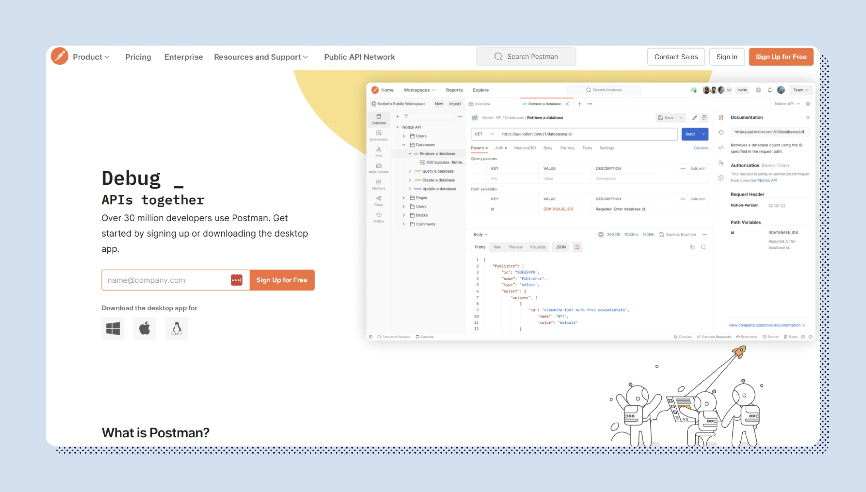 Screenshot of Postman