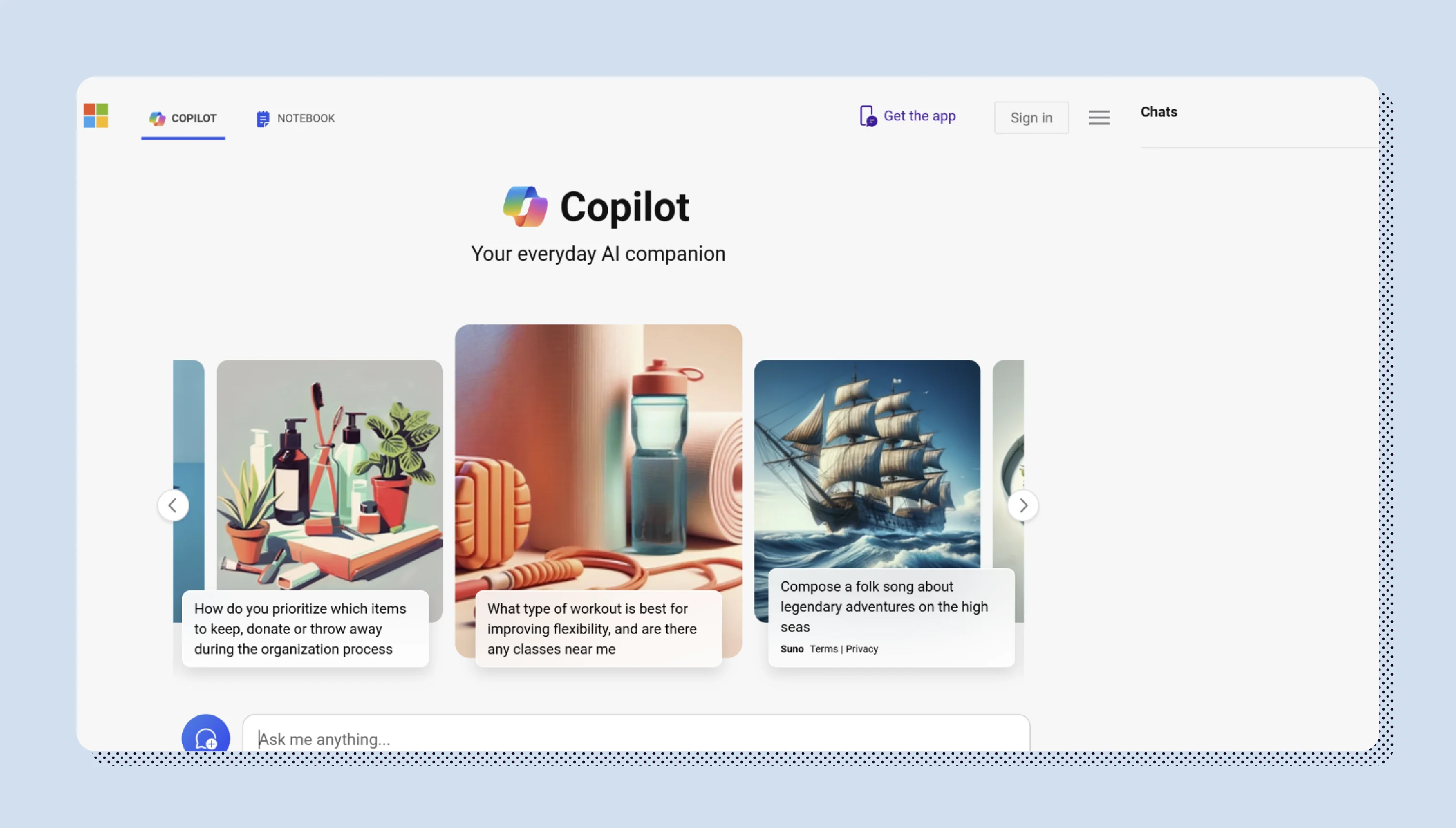 Screenshot of Microsoft Copilot