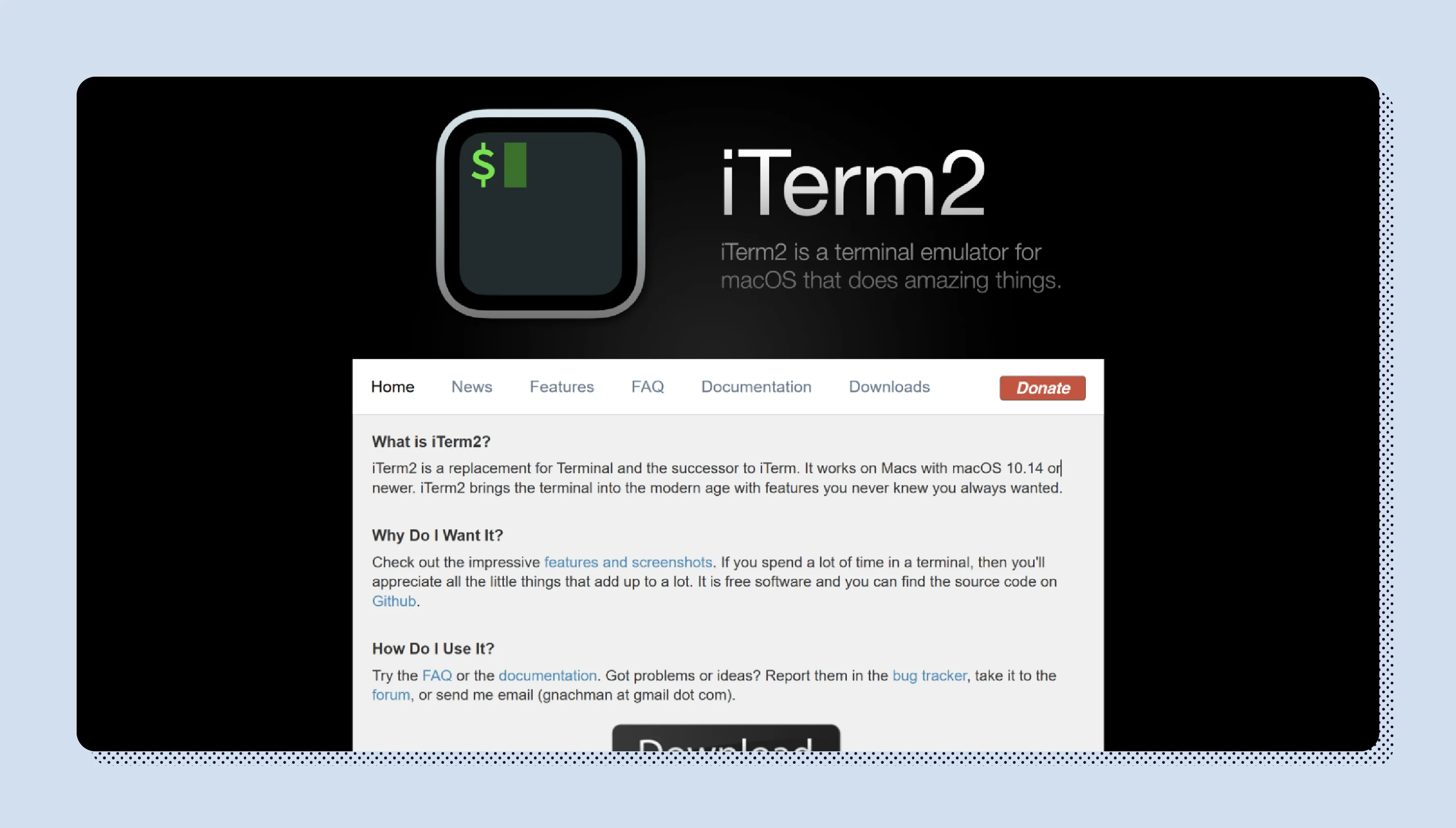Screenshot of iTerm2
